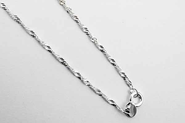Silver Chain Singapore Curb 22 Inch