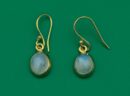 Gold Plated Earring Oval Rainbow