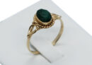 Gold PL Ring Emerald Stone