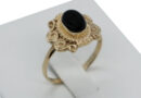 Gold PL Ring Oval Onyx