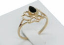 Gold PL Ring Black Onyx 4x6