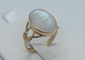 Gold PL Ring Large Rainbow