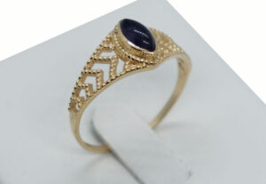 Gold PL Ring MRQ Amethyst