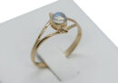 Gold PL Ring Round Moonstone