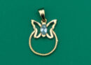 Gold Plated Pendant B/Fly Topaz