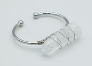 Bangle Rhodium Rough Point