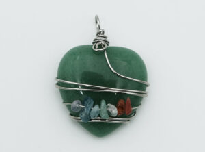 Pendant Heart Multi Aventurine