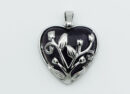 Pendant Heart Caged Amethyst