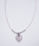 Necklace Heart Rose Quartz
