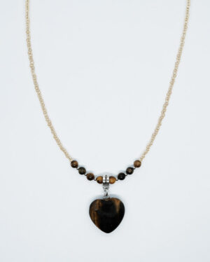 Necklace Heart Tiger Eye