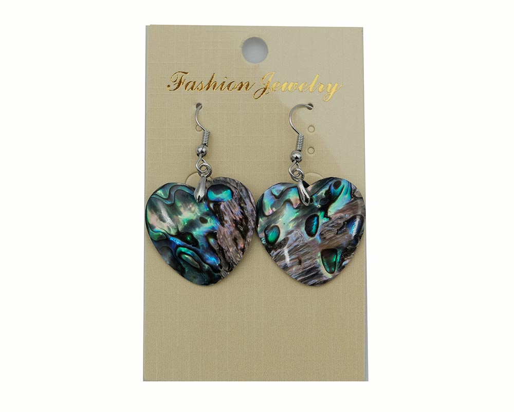 Earrings Heart Abalone