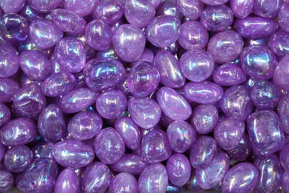 Tumble Stone Pink Purple Aura 3-4cm