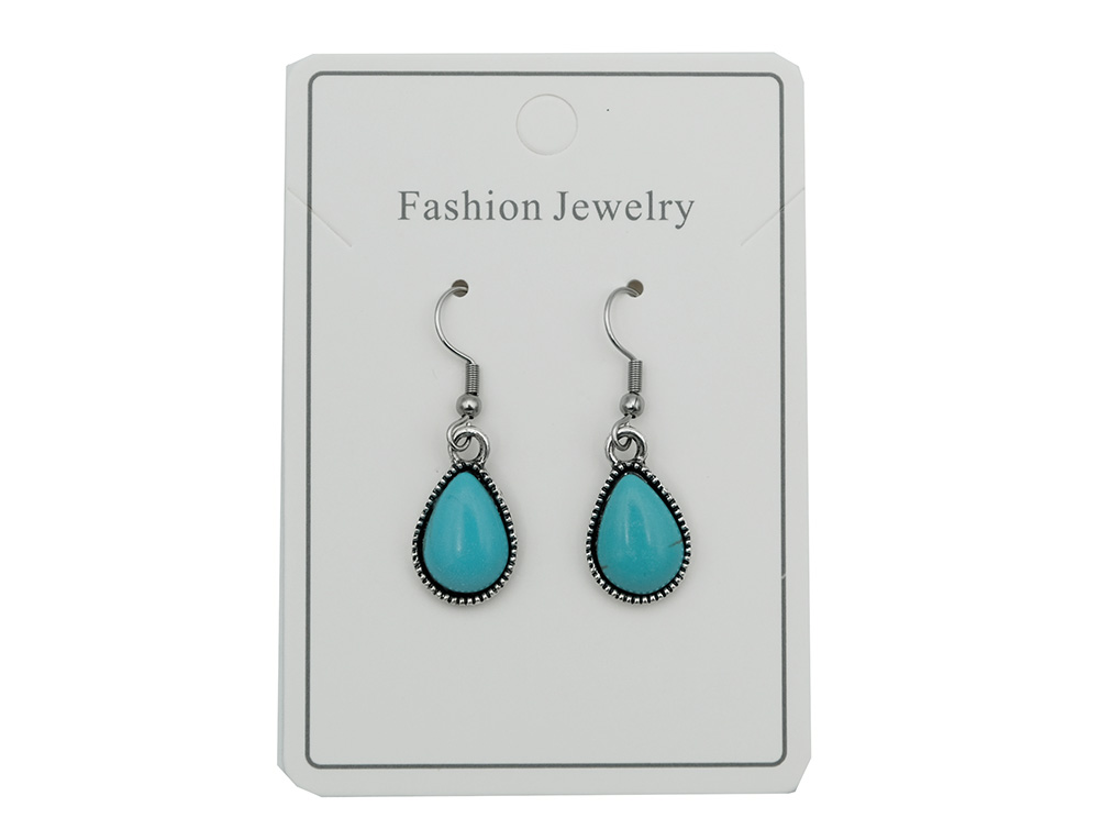 Earring Blue Howlite Teardrop