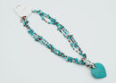 Necklace Blue Howlite Heart