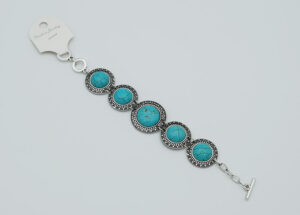 Bracelet Blue Howlite Round