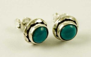 Silver Plated Earring Stud TRQ