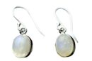Silver Plated Earring Oval Rainbow