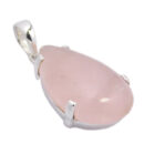 Silver Plated Pendant Rose Quartz