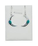 Silver Plated Earring Moon TRQ