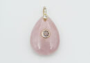 Pendant Drop Shape Cz Rose Qz