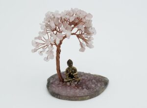 Tree Rose Quartz Chips Buddha