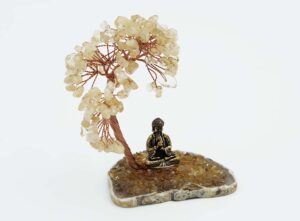Tree Citrine Chips With Buddha