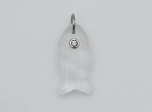 Pendant Fish CZ Clear Quartz