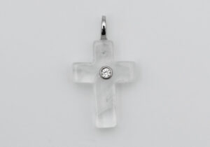 Pendant Cross CZ Clear Quartz