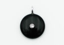 Pendant Round CZ Obsidian