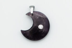 Pendant Moon With CZ Amethyst