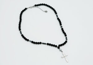 Necklace Onyx With Cross