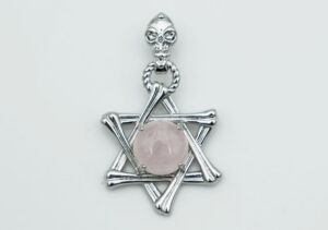 Pendant Hexagram Rose Quartz
