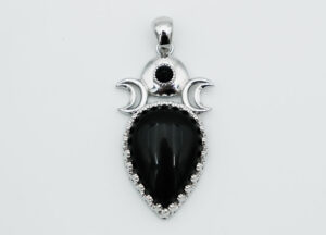Pendant Triplemoon Obsidian