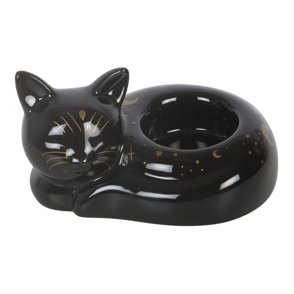 T-light Holder Black Cat Magick